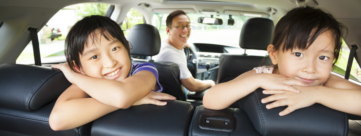 Family in a car