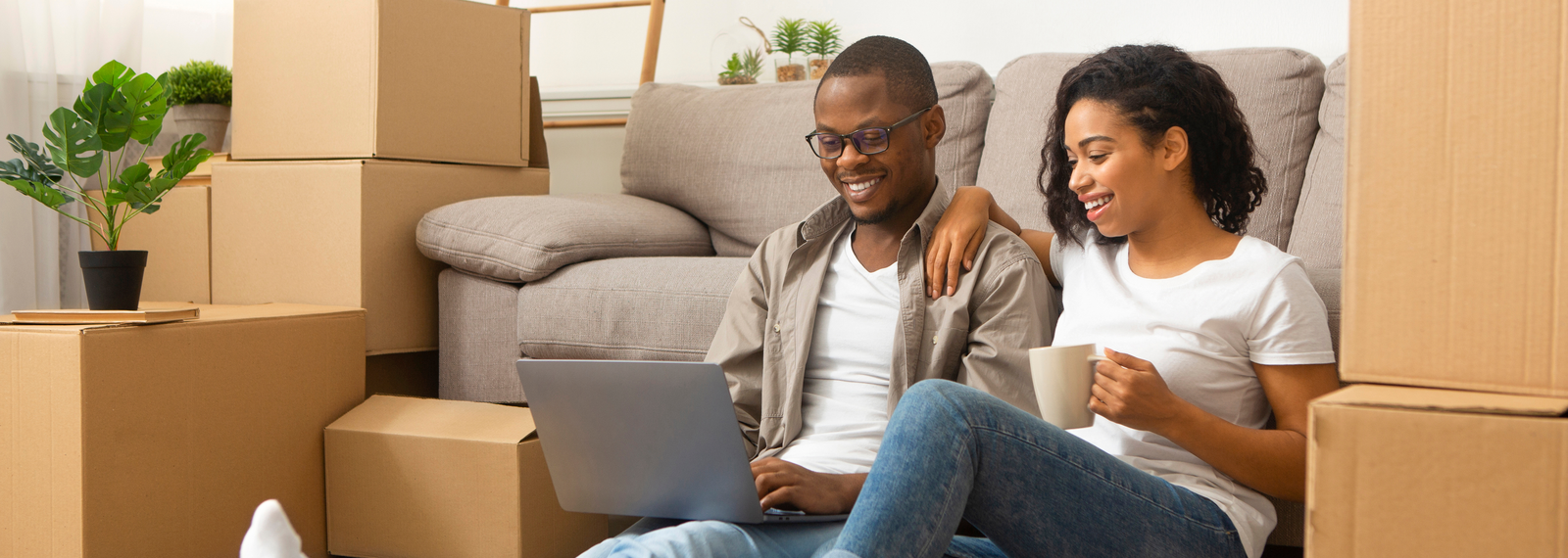 A couple moving into a new house together